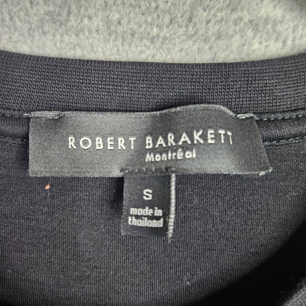 ROBERT BARAKETI Men's Casual Black Short Sleeve Pima Cotton T-shirt Size S - Picture 5 of 8